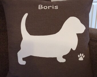 Personalised Bassett Hound Cushion