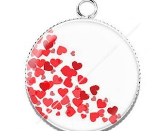 Cabochon resin cameo heart love Valentine 12
