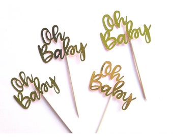 Oh Baby. Oh Baby Theme. Oh Baby Cupcake Toppers. Oh Baby Party. Oh Baby Party Decorations. Baby Shower. Baby Shower Decorations