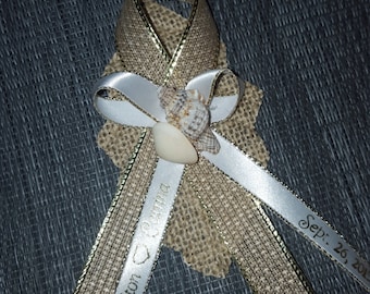 25 Burlap leaf capias beach wedding