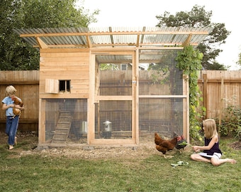 The Garden Coop Walk-In Chicken Coop Plan eBook (PDF), Instant Download, Imperial Units (Feet/Inches)
