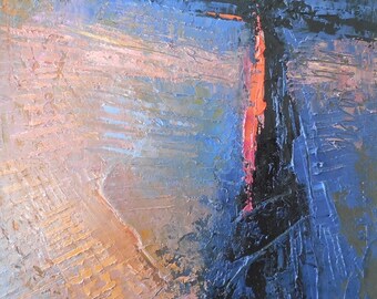Contemporary Abstract Painting, Painting on Sale, Textured Abstract Painting, 8x8x1.5" Cross Composition Abstract,Free Shipping in US