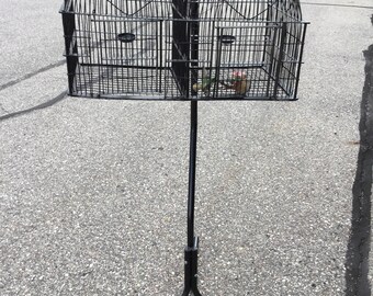Metal birdcage for two birds