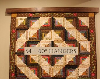 Quilt wall hanger / 54"-60" The modern knob-less for quilts, rug, or textiles