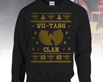 Ugly Wu Tang Christmas Sweater Wutang Clan Hip Hop Gift 36 Chambers Killer Bees Rap Music CREAM Unisex Crewneck Mens Womens Fashion
