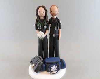 Cake Topper - Personalized Paramedic Wedding