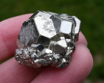 Pyrite Specimen, Natural Gemstone Geometric Formation, Crystal Mineral