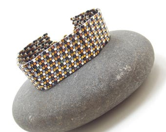 Metallic Memories Beadwoven Cuff