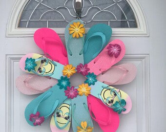 Wall Decor / Beach Decor / Flip Flop Wreath