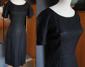 Vintage 1940's Lilli Ann Shift Dress Little Black Audrey