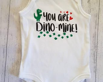 You are dinomine applique onesie