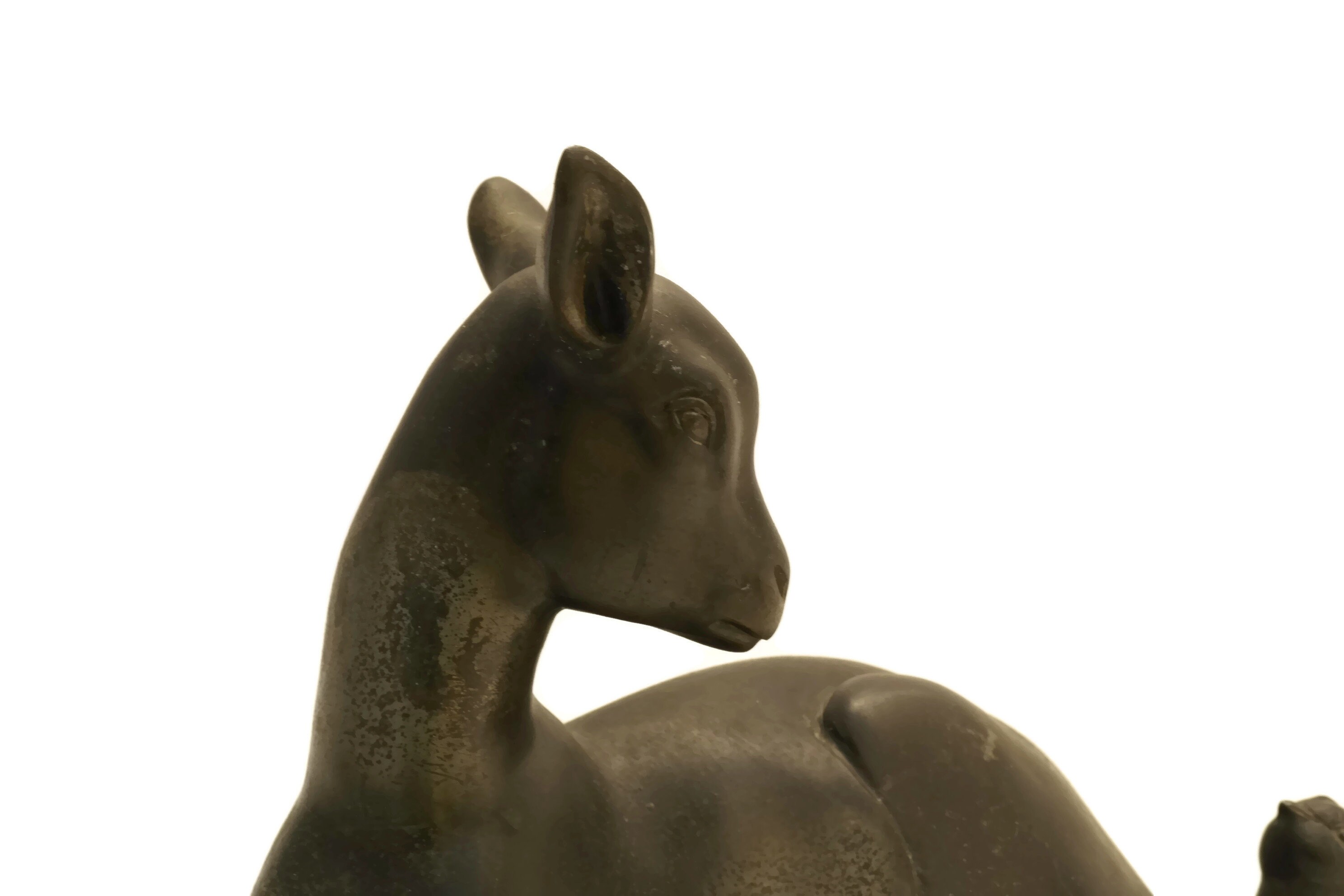 French Art Deco Animal Statue With Lamb And Chick Figurines Newborn French Art Deco Animal Statue With Lamb And Chick Figurines Newborn