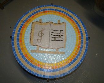 Music land mosaic coffee table