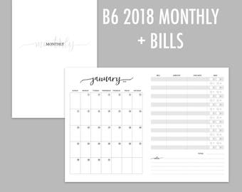 B6 TN Monthly + Bills 2018 (Jan - Dec)
