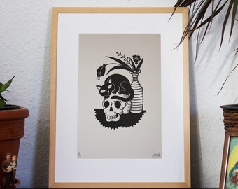 The cat on the Skull