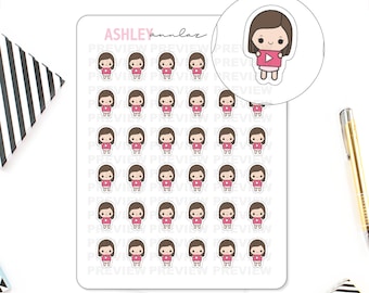 YouTube - Blogger Doodle Girl - Kawaii Planner Stickers #002
