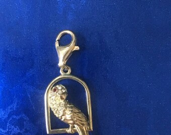 Sterling Silver Parrot Charm