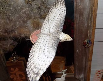 Hand Carved Red-Tailed Hawk Mobile