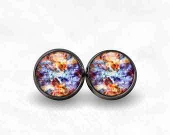 Nebula Galaxy Stud Earrings | Galaxy Jewelry Grunge Earrings Nebula Earrings Space Jewelry Galaxy Earrings Boho Earrings Cosmic Earrings