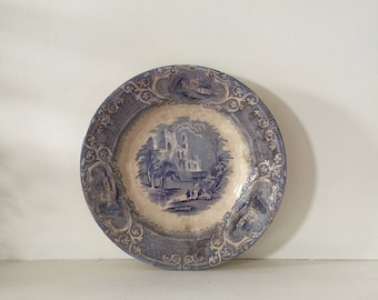 Antique Blue Transferware Bowl