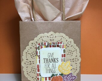 Paper bags for Thanksgiving gifts