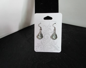 Black Smoke Glass Earrings