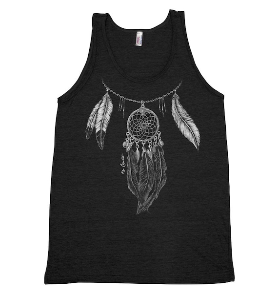 DREAM CATCHER Unisex Tank Top Triblend Tank Top Hand Screen