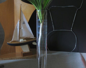 Vintage Large Laboratory Glass Graduated Cylinder, Beaker, 18 inch, Vase, Lab Supply, Science Equipment, Medical Collectibles, Clear