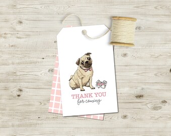 Printable Pug Swing Tags