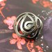 Metal Buttons - Rose Outline Metal Buttons , Nickel Silver Color , Shank , 0.79 inch , 10 pcs