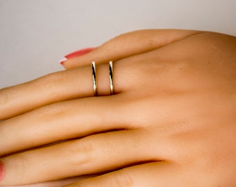 Minimalist Stacking Ring, Sterling Silver Ring for Women, Adjustable Silver Ring, Boho Ring