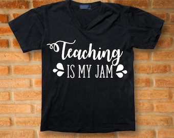 Teaching is my jam svg Cut file, DXF, SVG, PNG, Silhouette or Cricut, svg teacher sayings, teacher svg, teachings svg