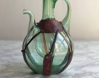 Vintage Handblown Italian Decanter with Ice Chamber