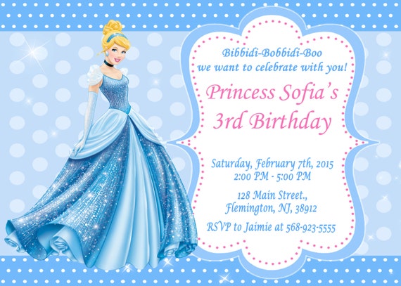 Cinderella Picture Invitations 2