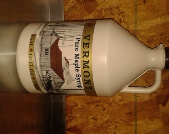 One gallon Vermont Organic Maple syrup.