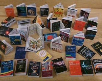 Dolls house miniature books /(individual) SCIENCE books with pictures