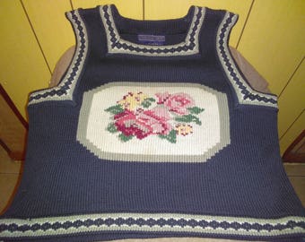1980s Herman Geist Hand Embroidered Size Small - 100% Wool
