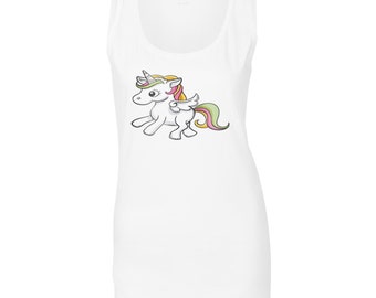 Unicorn Beautiful Tale Ladies Tank Top p652ft