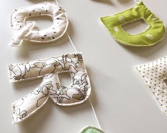 Handmade Alphabet Bunting / Garland -