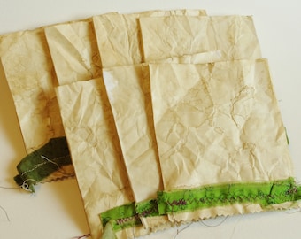 Coffee-dyed paper pockets (7 pieces)