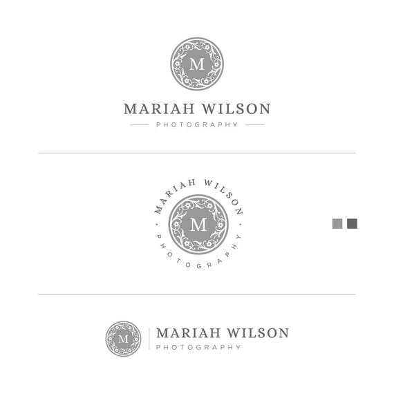 Mini Branding Kit, Branding Kit, Branding Set, Flower Logos, Silver Logo, Circle Logo, Small Business Logo, Business Stamp Logo, Seal Logo