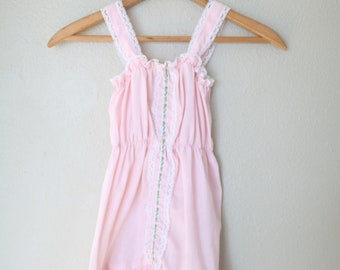vintage pink & white lace sun dress