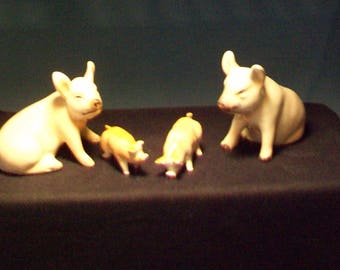 Goebel Pig Figurines And Babies