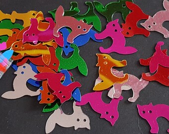 Confetti glitter cats multicolor 15 mm