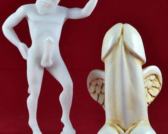 PAN - Satyr Greek God of the Wild & Phallc symbol Statue Sculpture