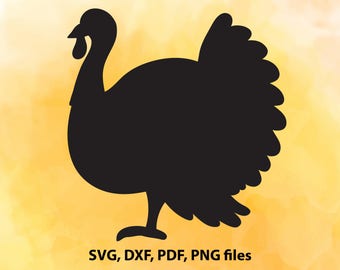Turkey SVG File, Turkey DXF, Turkey Cut File, Turkey clip art, Turkey PNG, Turkey Cricut, Turkey Silhouette, Thanksgiving, Turkey design