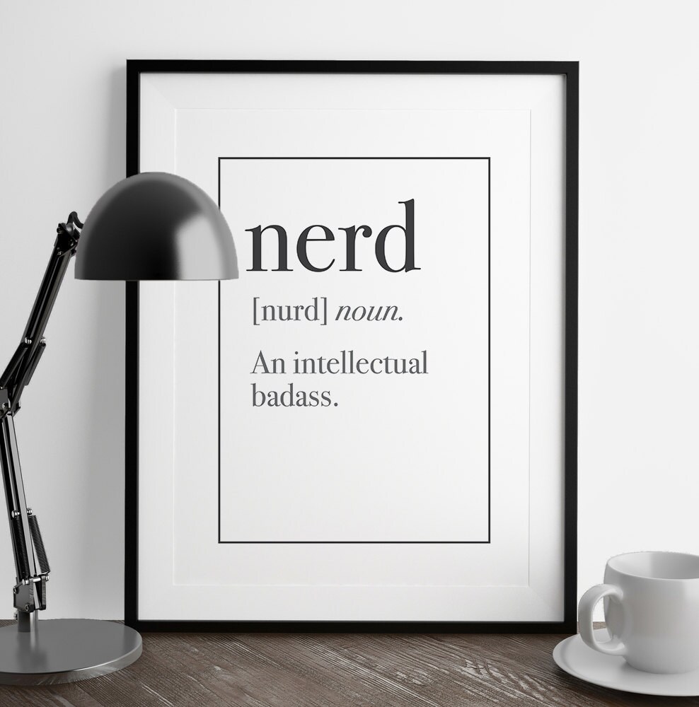 NERD Definition Print Digital Download printable art