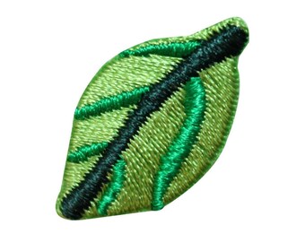 ID 7211 Lot of 3 Green Leaf Patch Forest Nature Tree Embroidered IronOn Applique