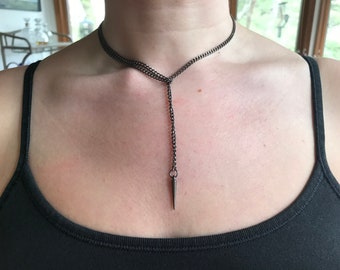 Claspless loop necklace N107