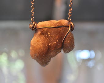 Organic Form Cave Crystal Pendant